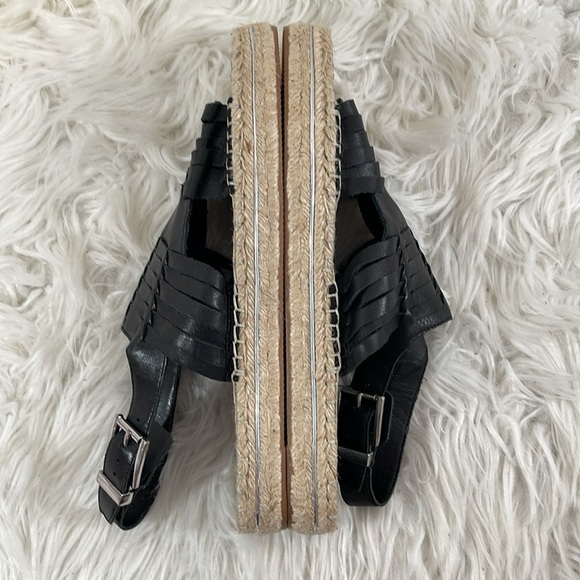 Rebecca Minkoff Womens Gabriel Sandal Black Leather Slingback Espadrille Size 10 - Picture 10 of 12